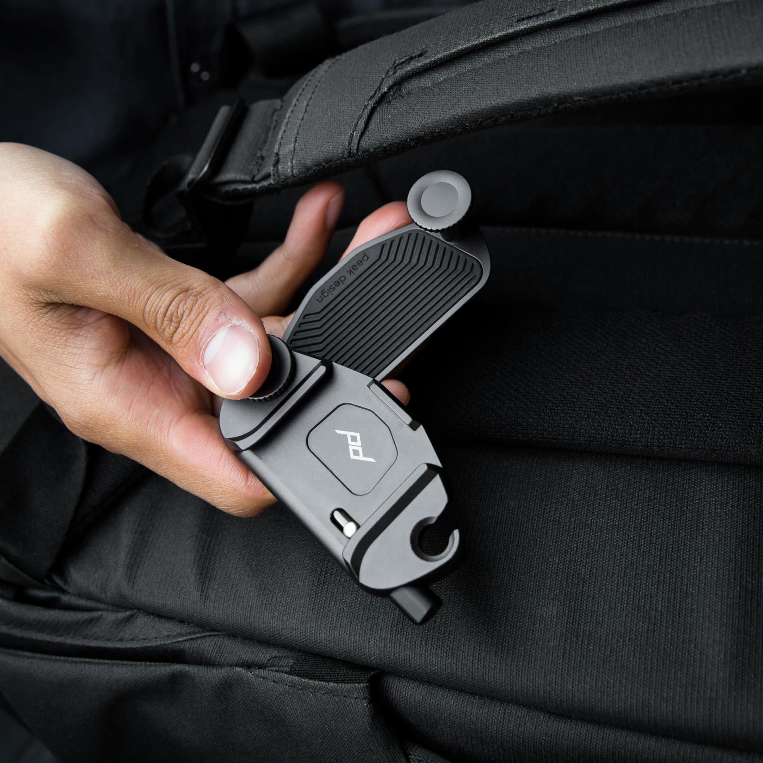 Peak Design Capture Camera Clip V3 Solo, Black Clip Only, Holds DSLR, Compact and Point and Shoot Bodies, Secure, Stable and Accessible, Attaches to Straps and Belts, Quick Release, 200 lb Capacity - Image 3