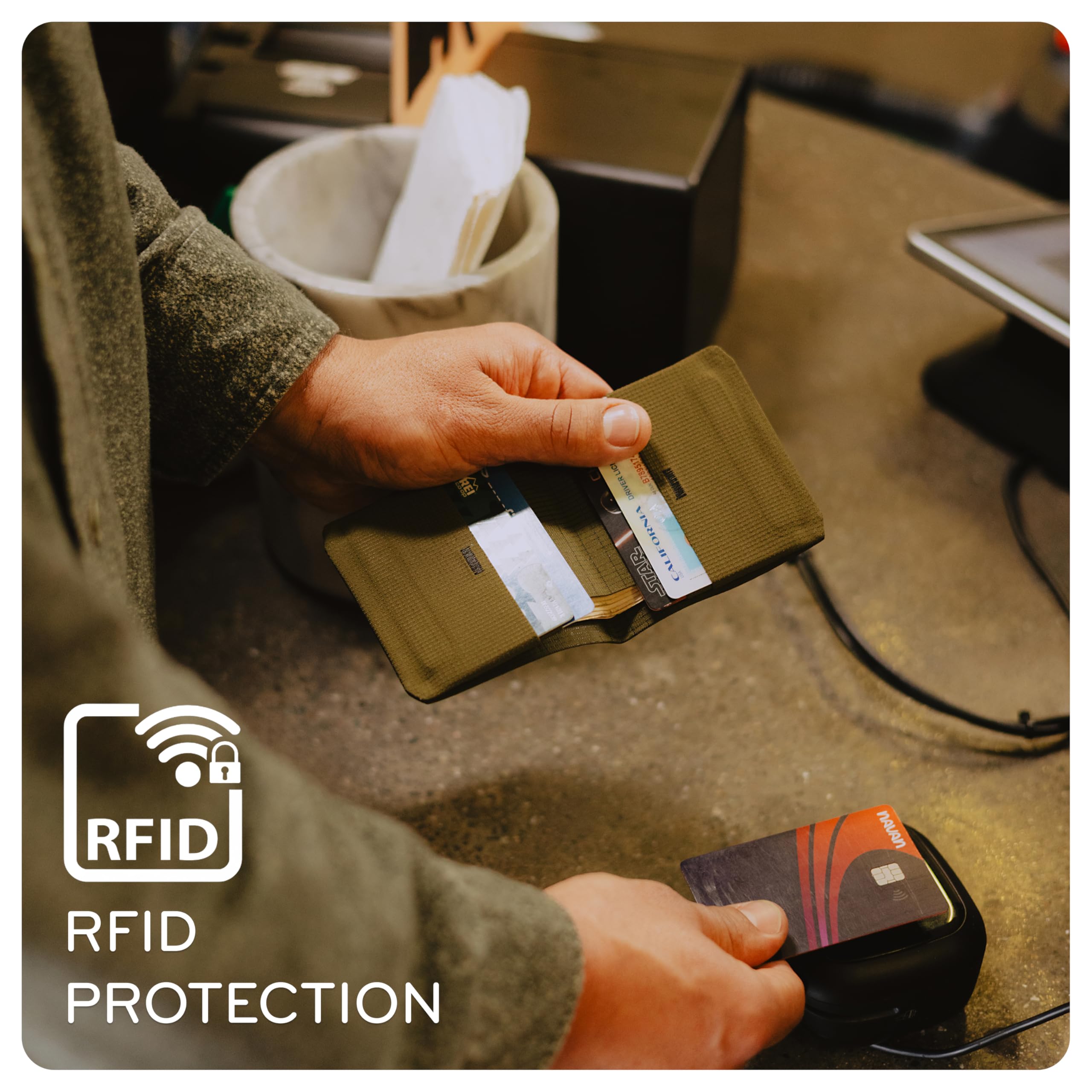 Peak Design Everyday Billfold Wallet, Black, Ultra-Slim Profile, Weatherproof TerraShell Fabric, RFID Blocking, Minimalist Design and Magnetic Closure, Holds Up to 12 Cards and Cash - Image 9