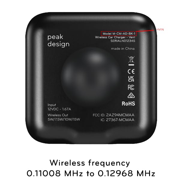 Peak Design Mobile Car Vent Mount, Qi1 Wireless Charging, SlimLink Mounting Technology, Adjustable, Aluminum Construction, 360-Degree Swivel Arm, Compatible with MagSafe Cases - Image 10