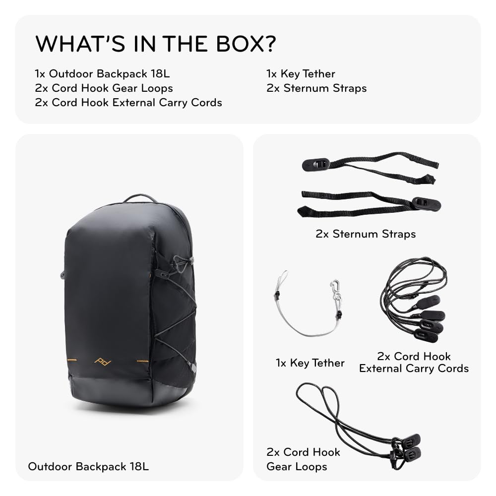 Peak Design Outdoor Backpack 18L, Eclipse, Compact & Lightweight Frameless Daypack, 270-Degree Rear Zip, Ideal for Day Hikes, Hydration, Camera Carry & Commuting, Versatile Backpack for Men and Women - Image 7
