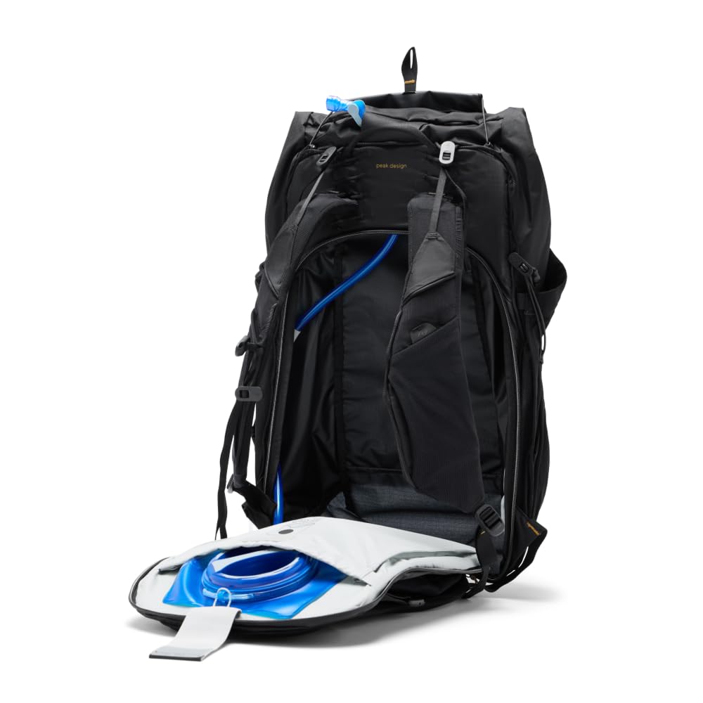 Peak Design Outdoor Backpack 45L, Black, Lightweight Internally-Framed Backpack, Ultra Cinch Roll-Top Design, Ideal for Hikes, Camera Carry and Travel, Versatile Backpack for Men and Women - Image 3