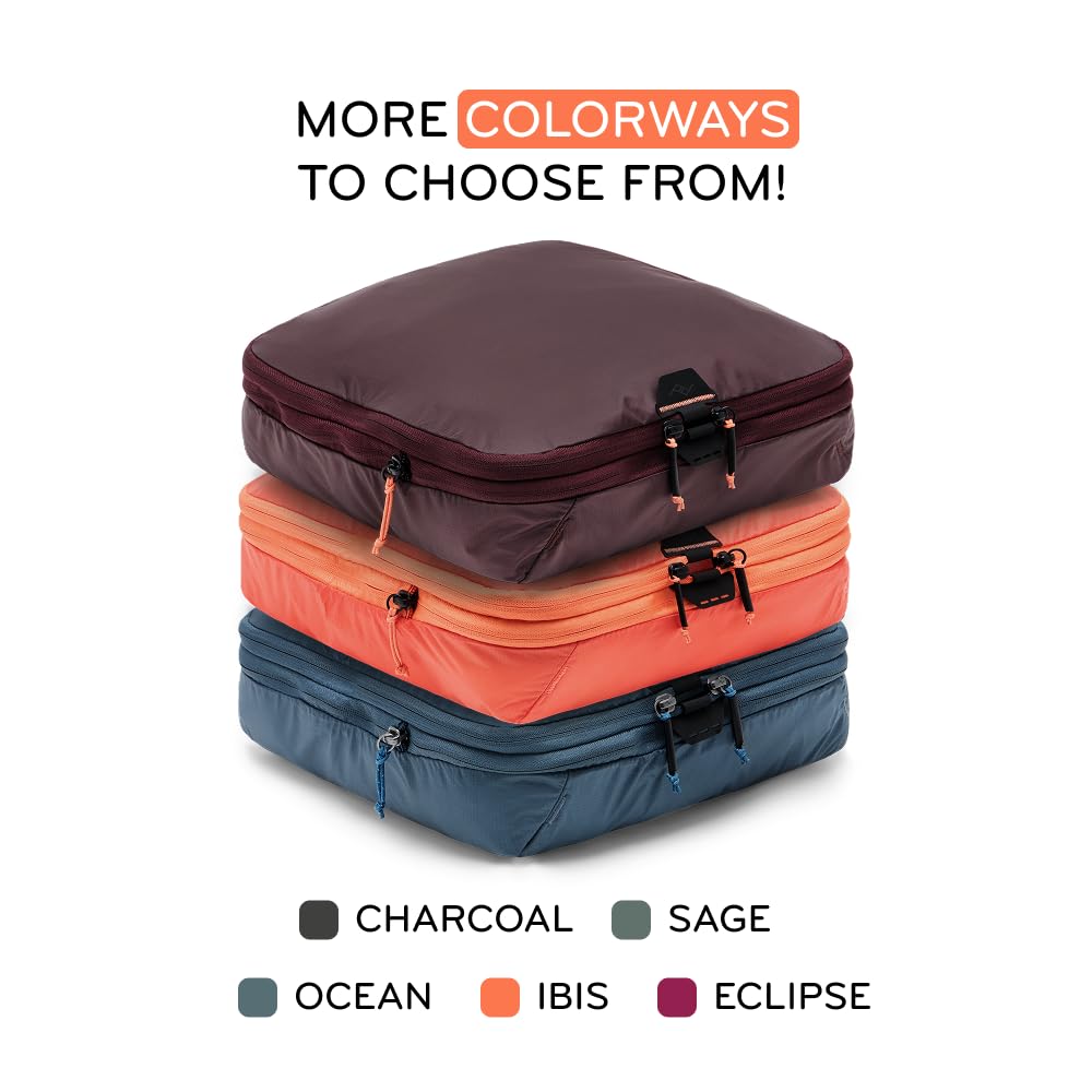 Peak Design Packing Cube, Eclipse, Weatherproof Luggage Cube with Dual Compartment Organization, Expansion and Compression, Zipper Opening, Travel Organizer for Men and Women, Size M - Image 6