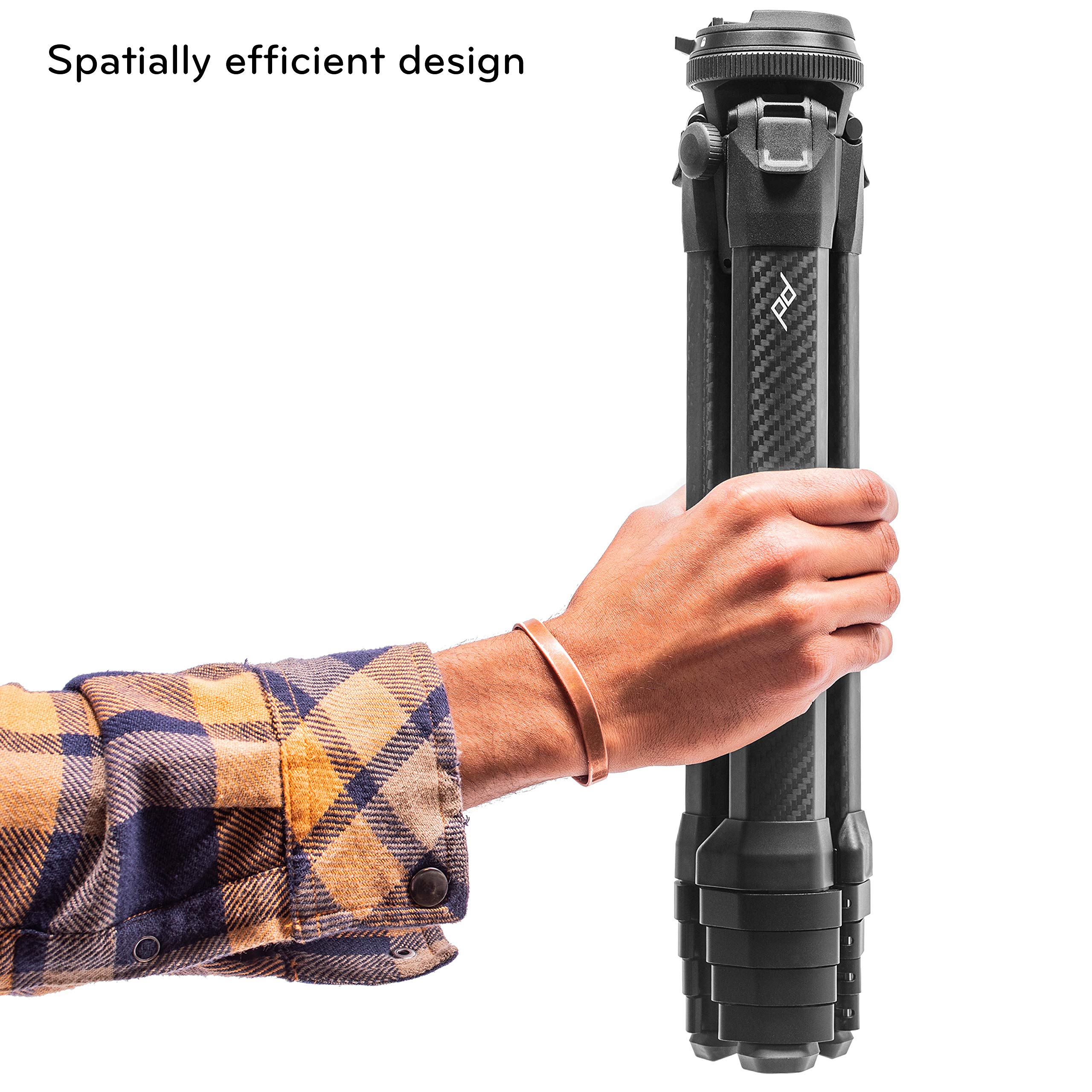 Peak Design Travel Tripod, Carbon Fiber, Compact Design, Quick Setup and Takedown, Pro-Level Stability, Ergonomic Ball Head, Compact and Portable Travel Tripod for Camera and Phone, 20 lb Capacity - Image 9